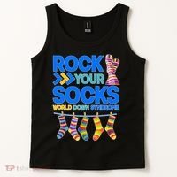 Rock Your Socks World Down Syndrome Awareness Day Tank Top thumb 2