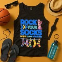 Rock Your Socks World Down Syndrome Awareness Day Tank Top thumb 4