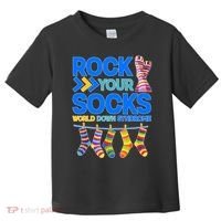 Rock Your Socks World Down Syndrome Awareness Day Toddler T-Shirt thumb 0