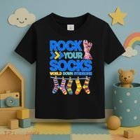 Rock Your Socks World Down Syndrome Awareness Day Toddler T-Shirt thumb 3
