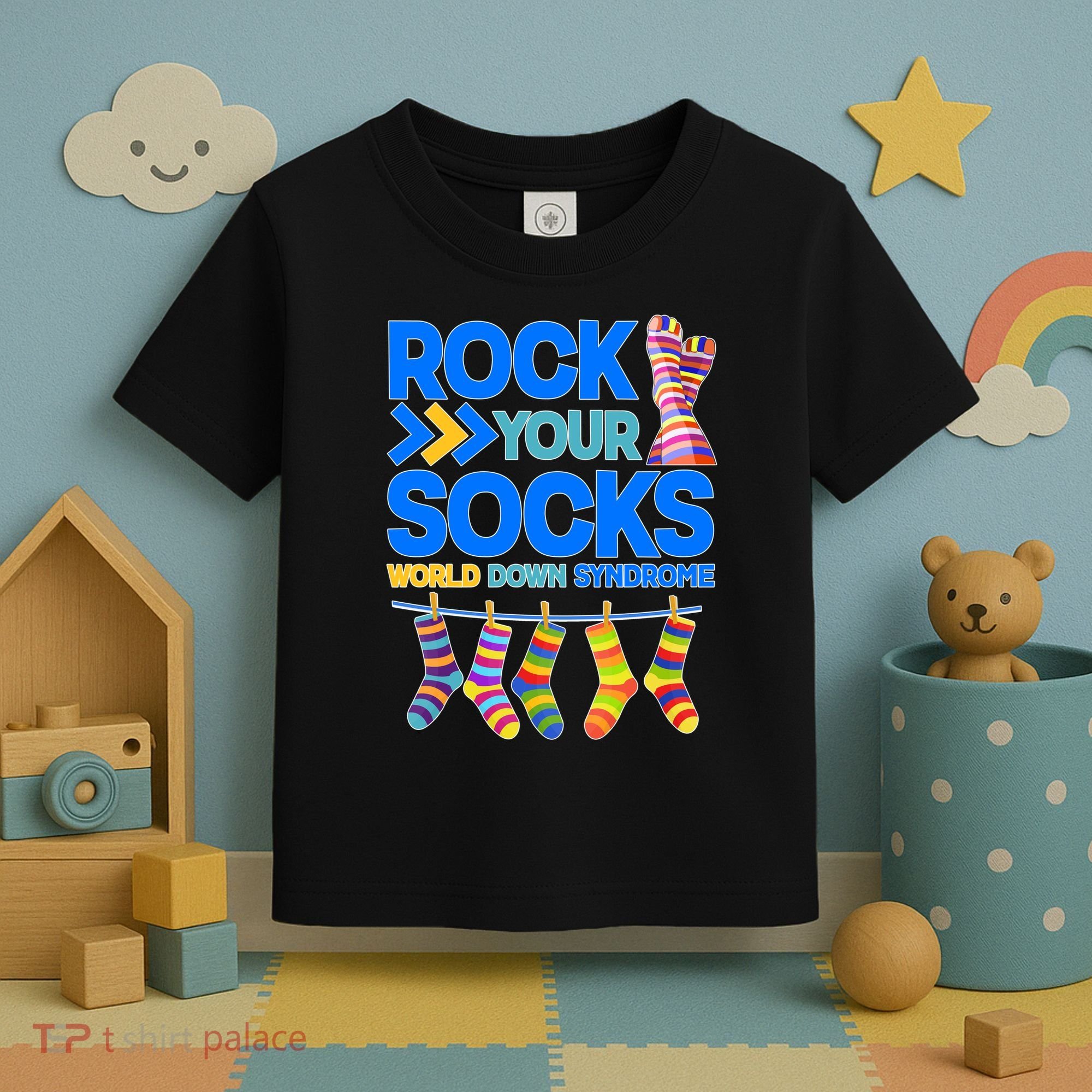 Rock Your Socks World Down Syndrome Awareness Day Toddler T-Shirt