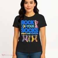 Rock Your Socks World Down Syndrome Awareness Day Women's T-Shirt thumb 4