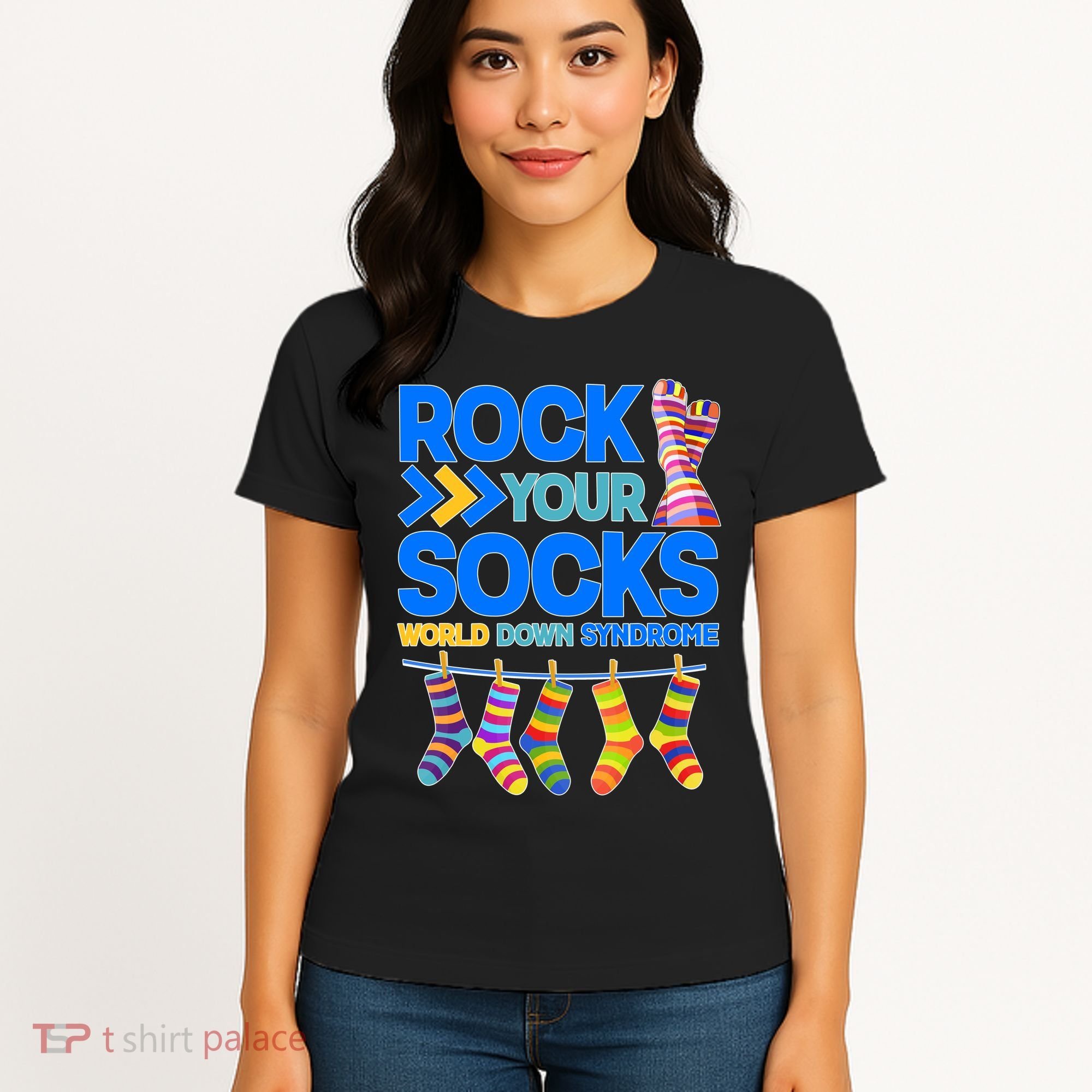 Rock Your Socks World Down Syndrome Awareness Day Women's T-Shirt