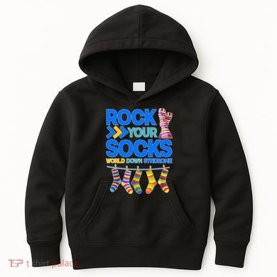 Rock Your Socks World Down Syndrome Awareness Day Kids Hoodie