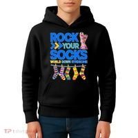 Rock Your Socks World Down Syndrome Awareness Day Kids Hoodie thumb 4