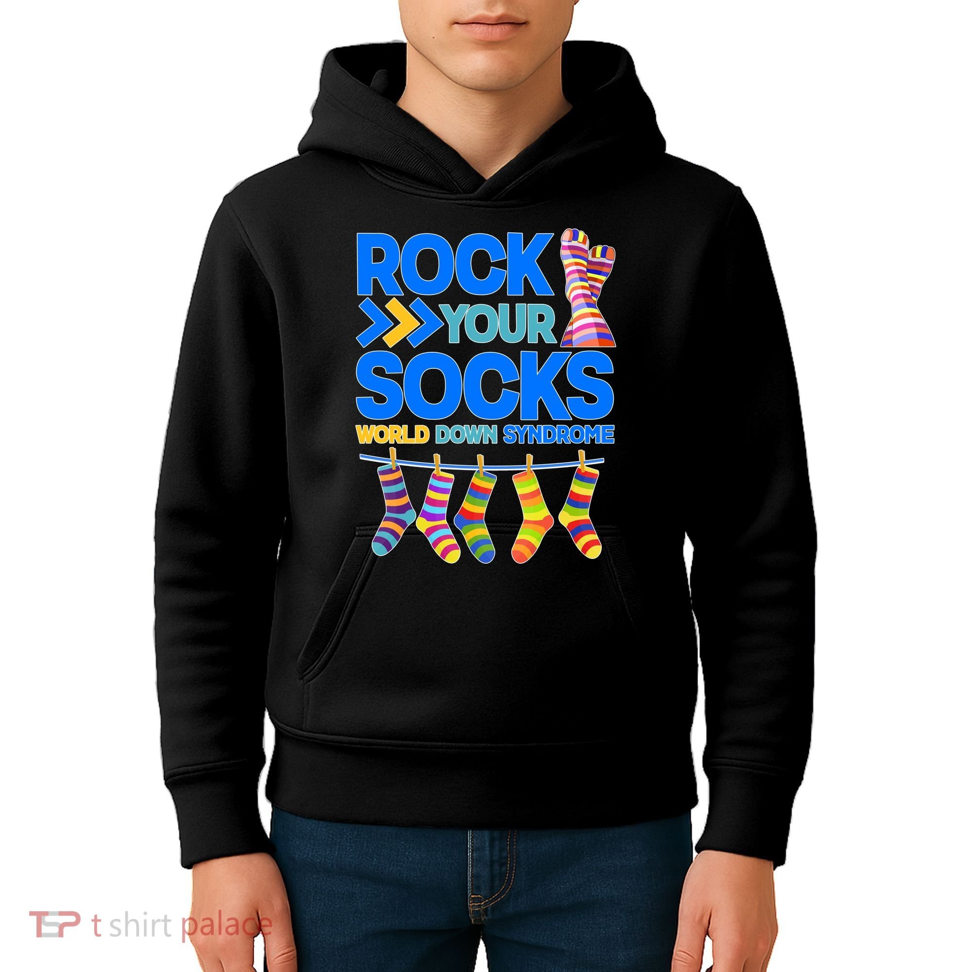 Rock Your Socks World Down Syndrome Awareness Day Kids Hoodie