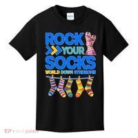 Rock Your Socks World Down Syndrome Awareness Day Kids T-Shirt thumb 0