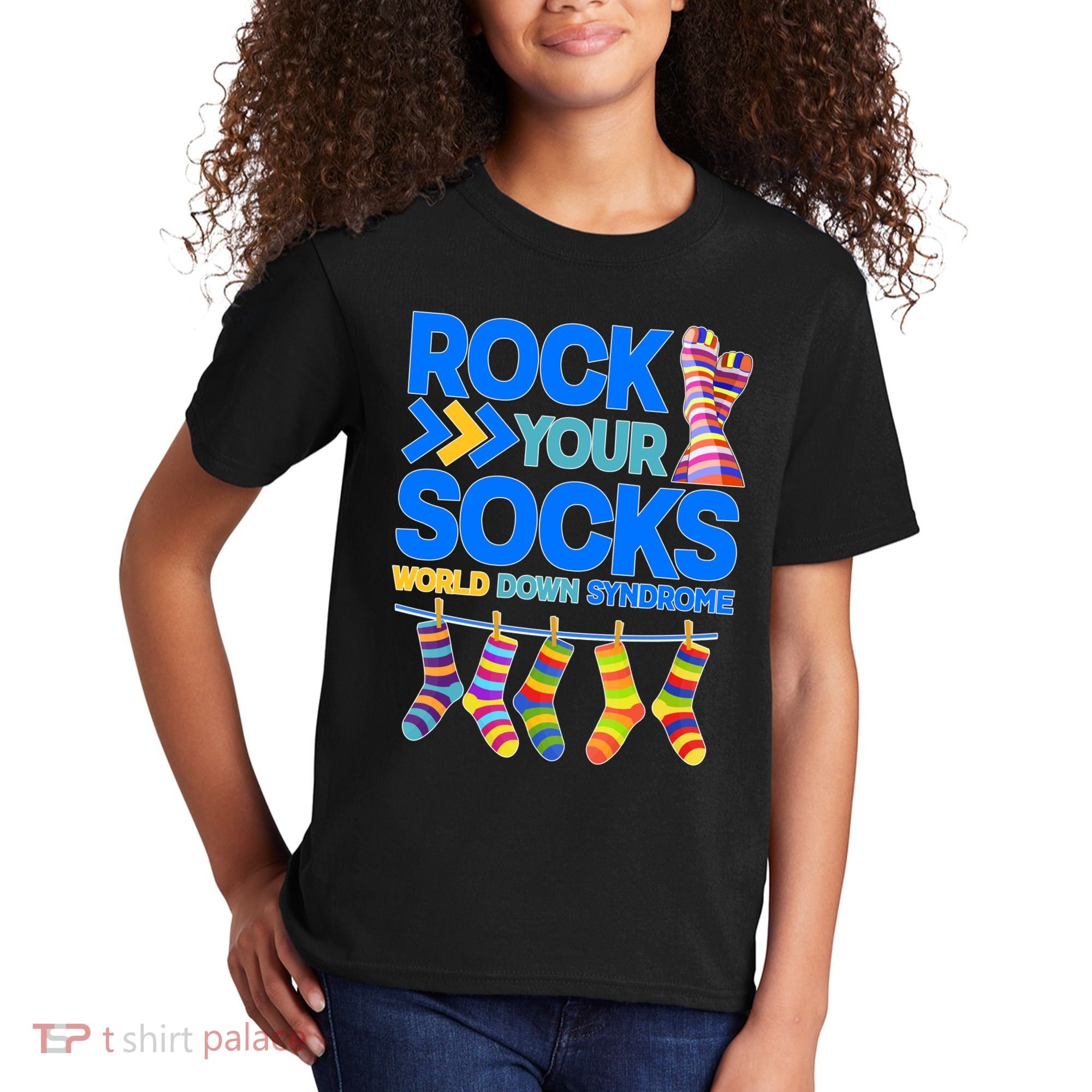 Rock Your Socks World Down Syndrome Awareness Day Kids T-Shirt