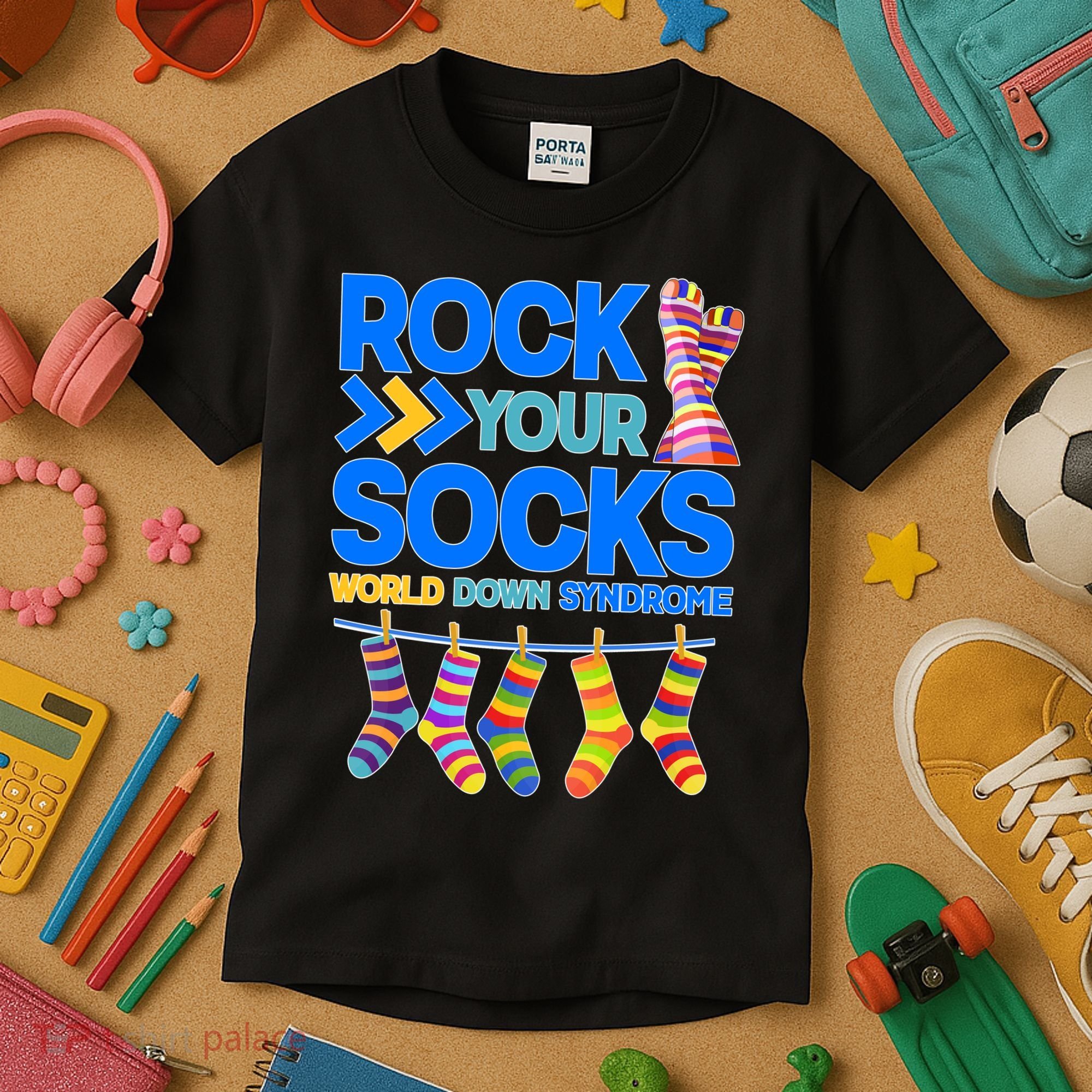 Rock Your Socks World Down Syndrome Awareness Day Kids T-Shirt