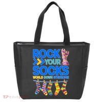 Rock Your Socks World Down Syndrome Awareness Day Tote Bag thumb 0