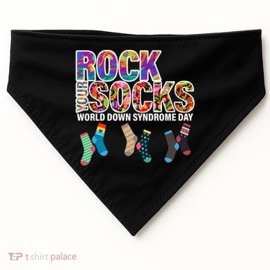 Rock Your Socks World Down Syndrome Day USA-Made Doggie Bandana