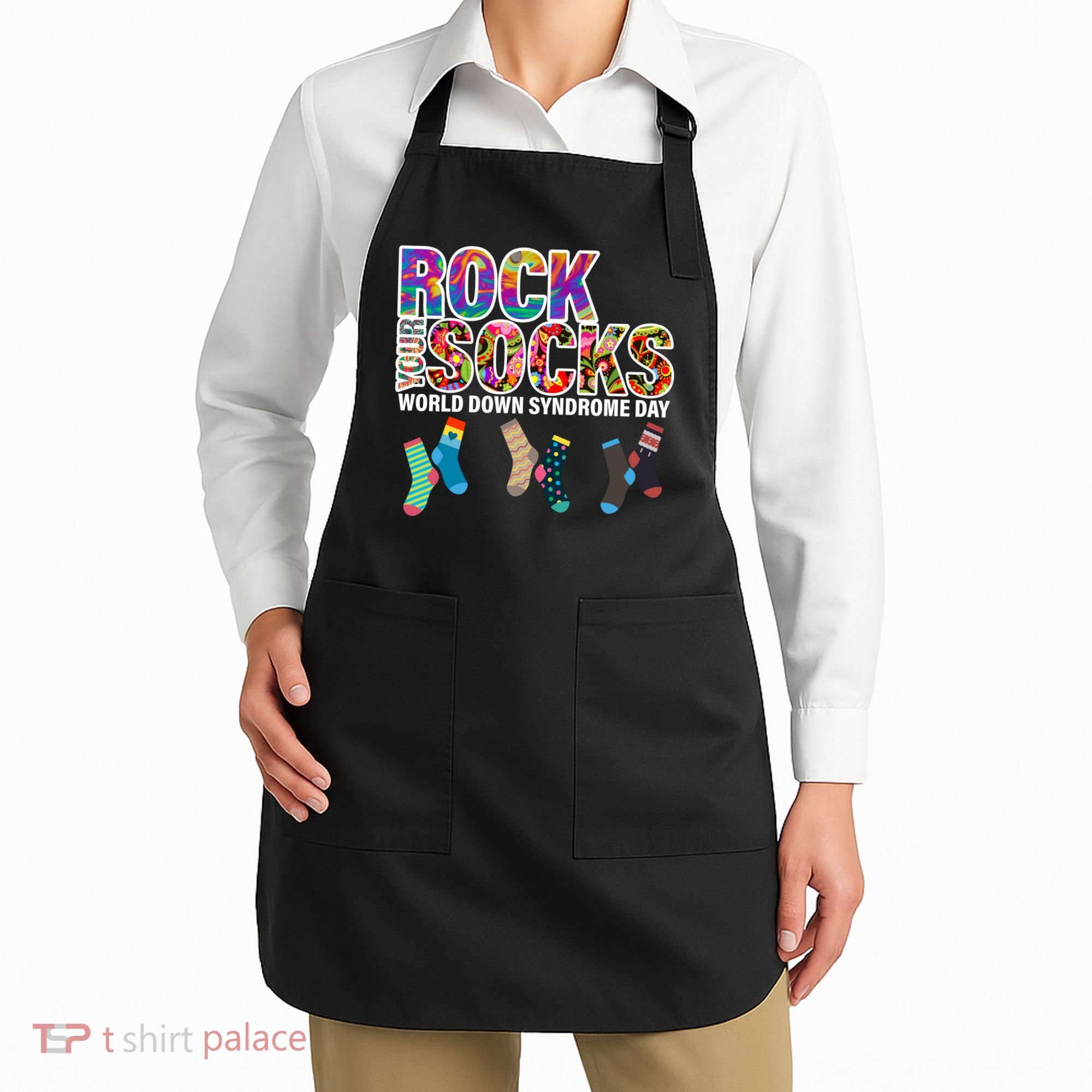 Rock Your Socks World Down Syndrome Day Apron
