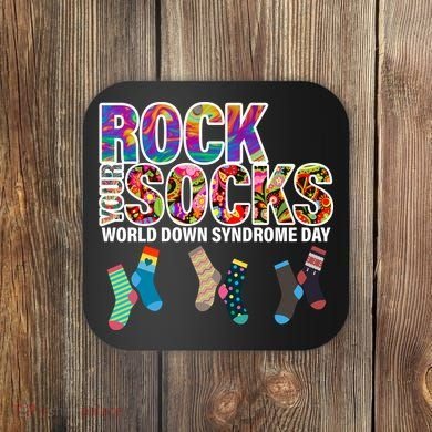Rock Your Socks World Down Syndrome Day Coaster