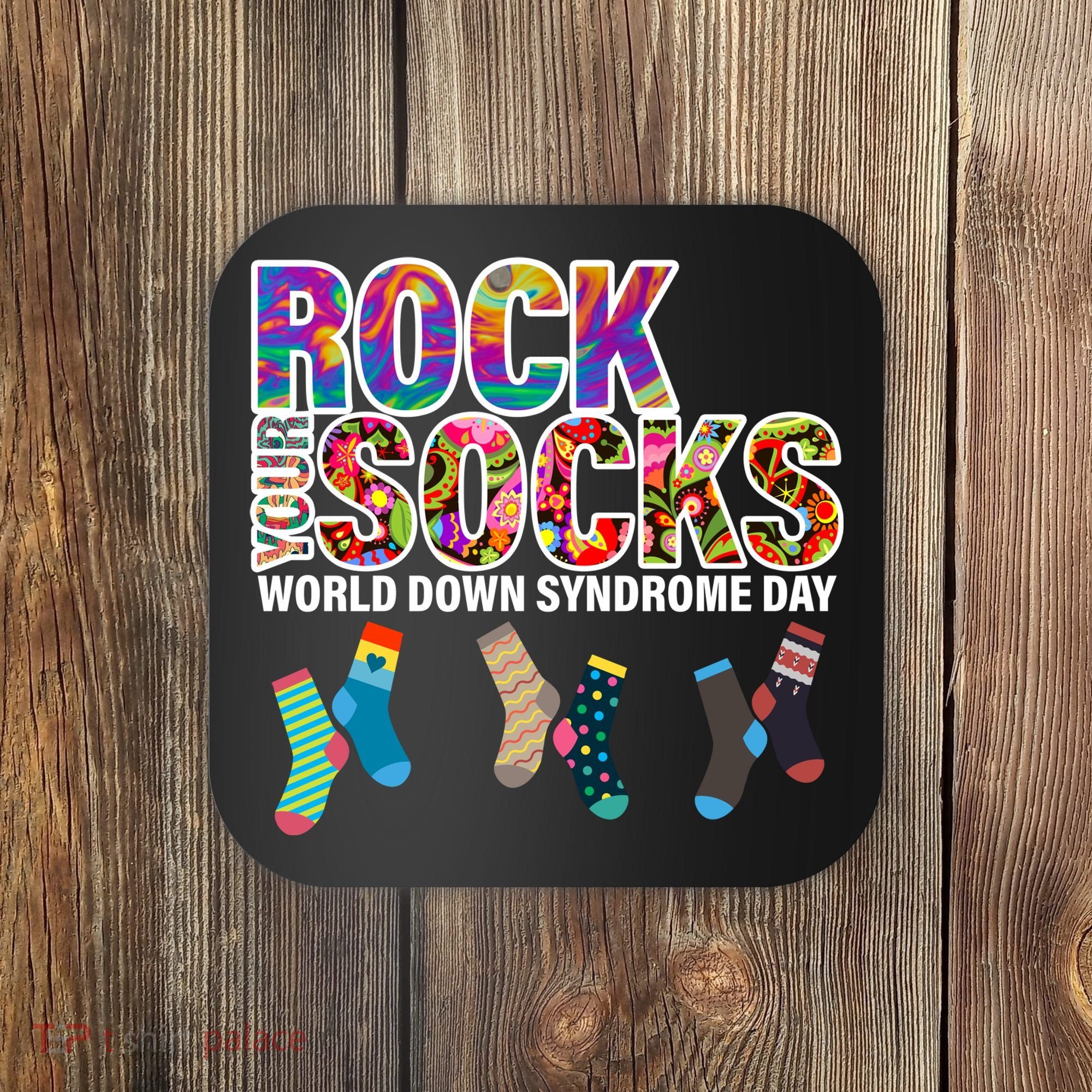 Rock Your Socks World Down Syndrome Day Coaster