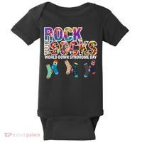 Rock Your Socks World Down Syndrome Day Baby Bodysuit thumb 0