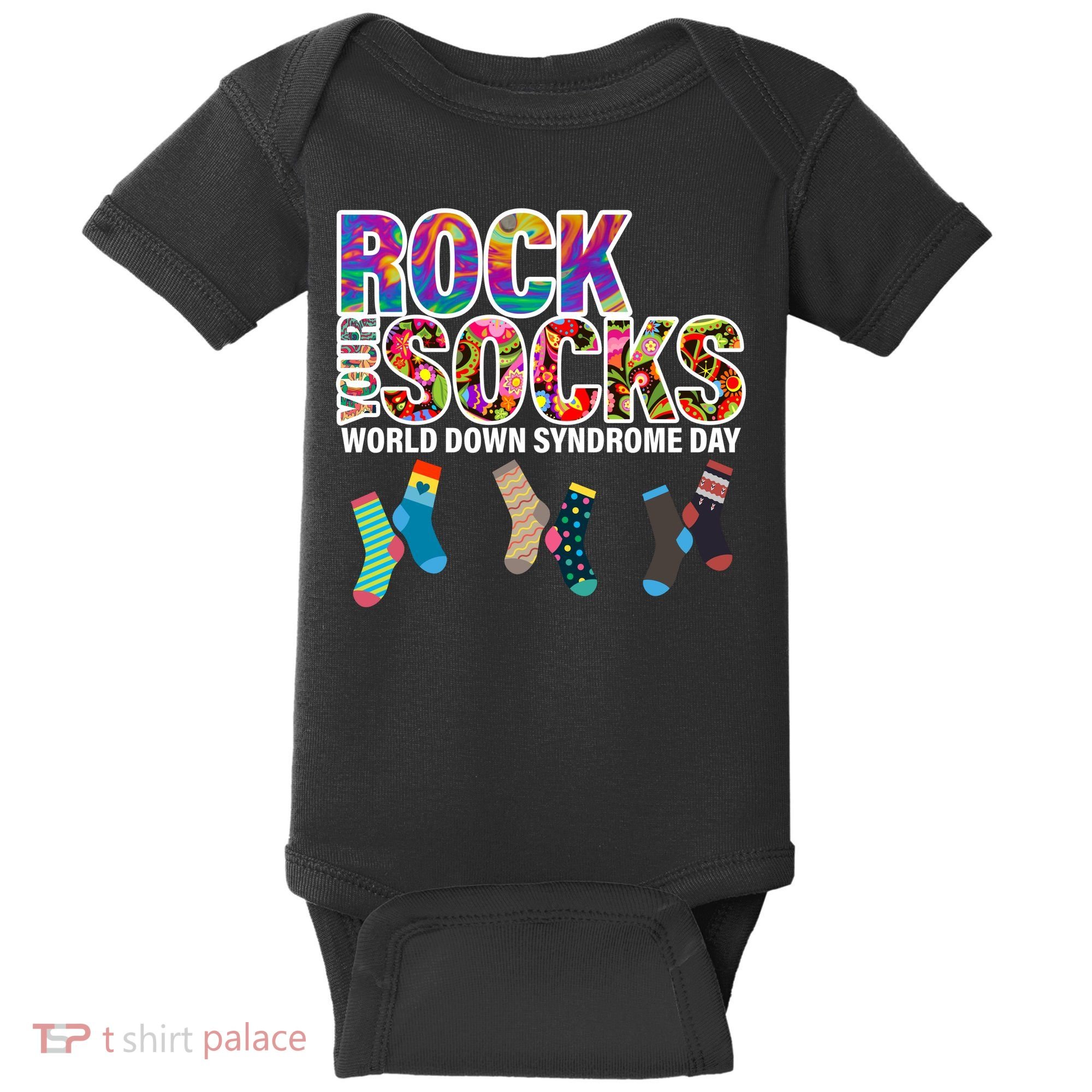 Rock Your Socks World Down Syndrome Day Baby Bodysuit