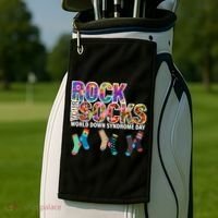Rock Your Socks World Down Syndrome Day Golf Towel thumb 2