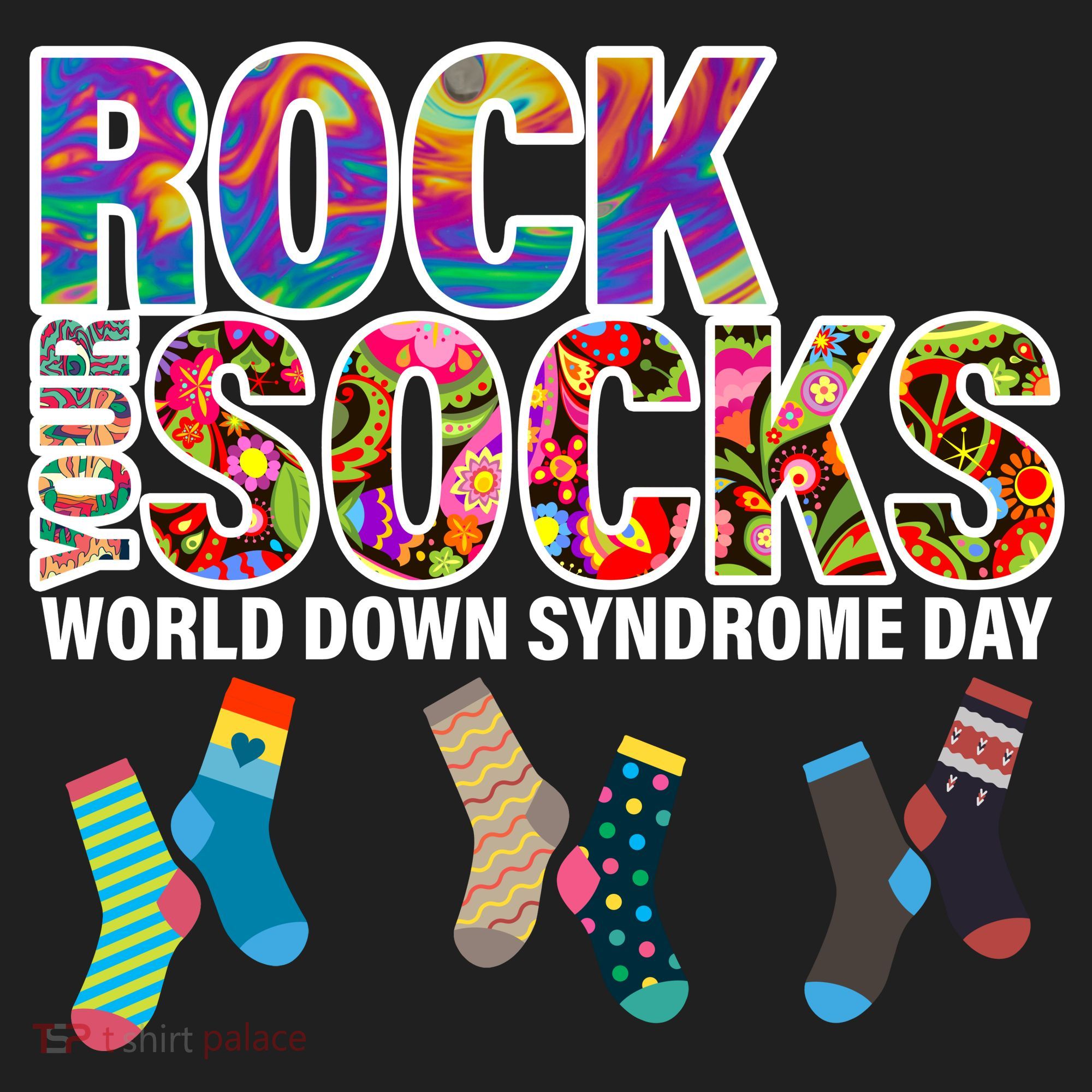 Rock Your Socks World Down Syndrome Day Golf Towel