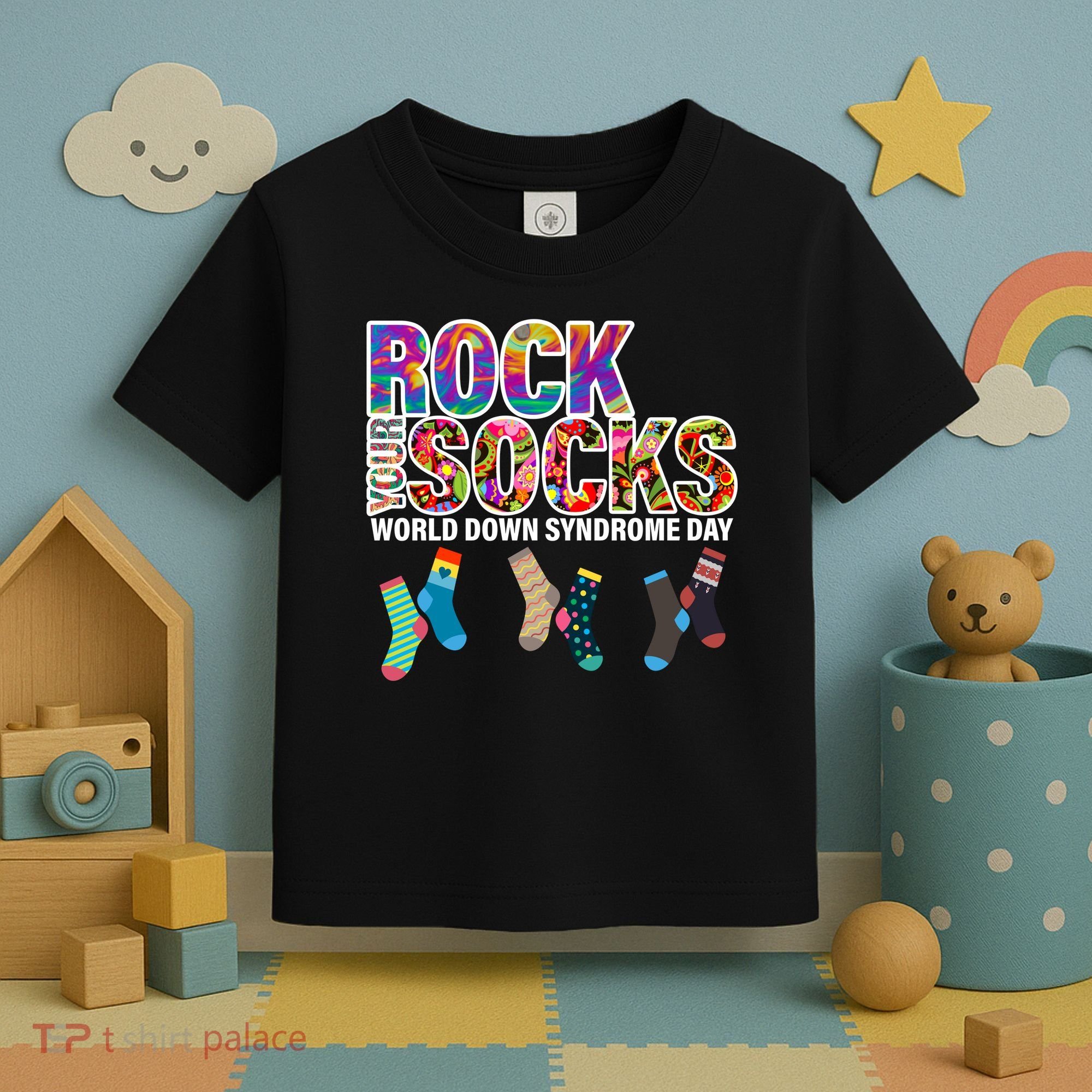 Rock Your Socks World Down Syndrome Day Toddler T-Shirt
