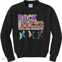Rock Your Socks World Down Syndrome Day Kids Sweatshirt thumb 0