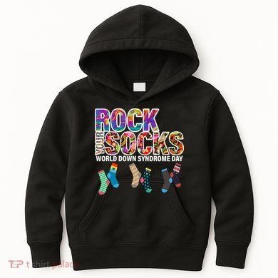 Rock Your Socks World Down Syndrome Day Kids Hoodie