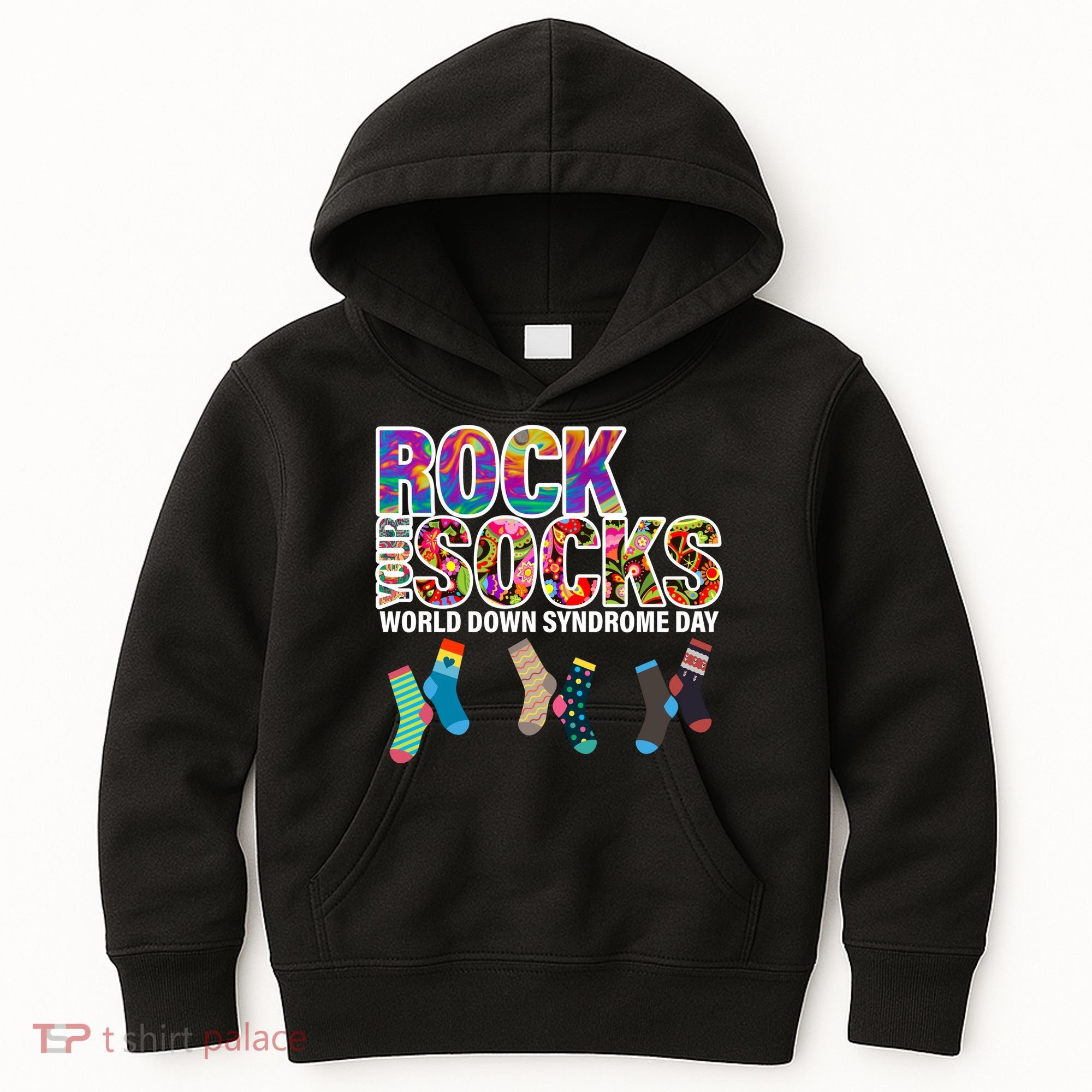 Rock Your Socks World Down Syndrome Day Kids Hoodie