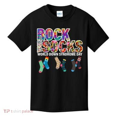 Rock Your Socks World Down Syndrome Day Kids T-Shirt
