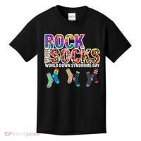 Rock Your Socks World Down Syndrome Day Kids T-Shirt thumb 0