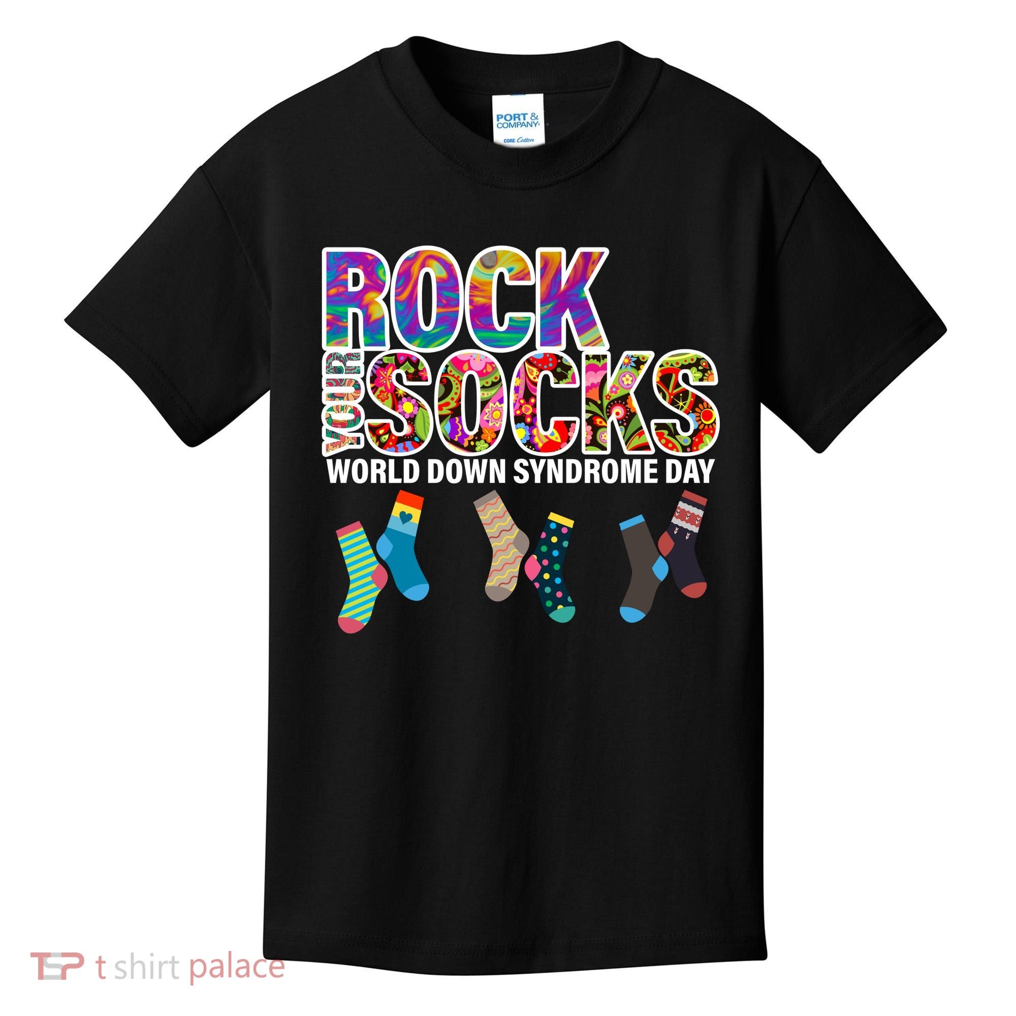 Rock Your Socks World Down Syndrome Day Kids T-Shirt