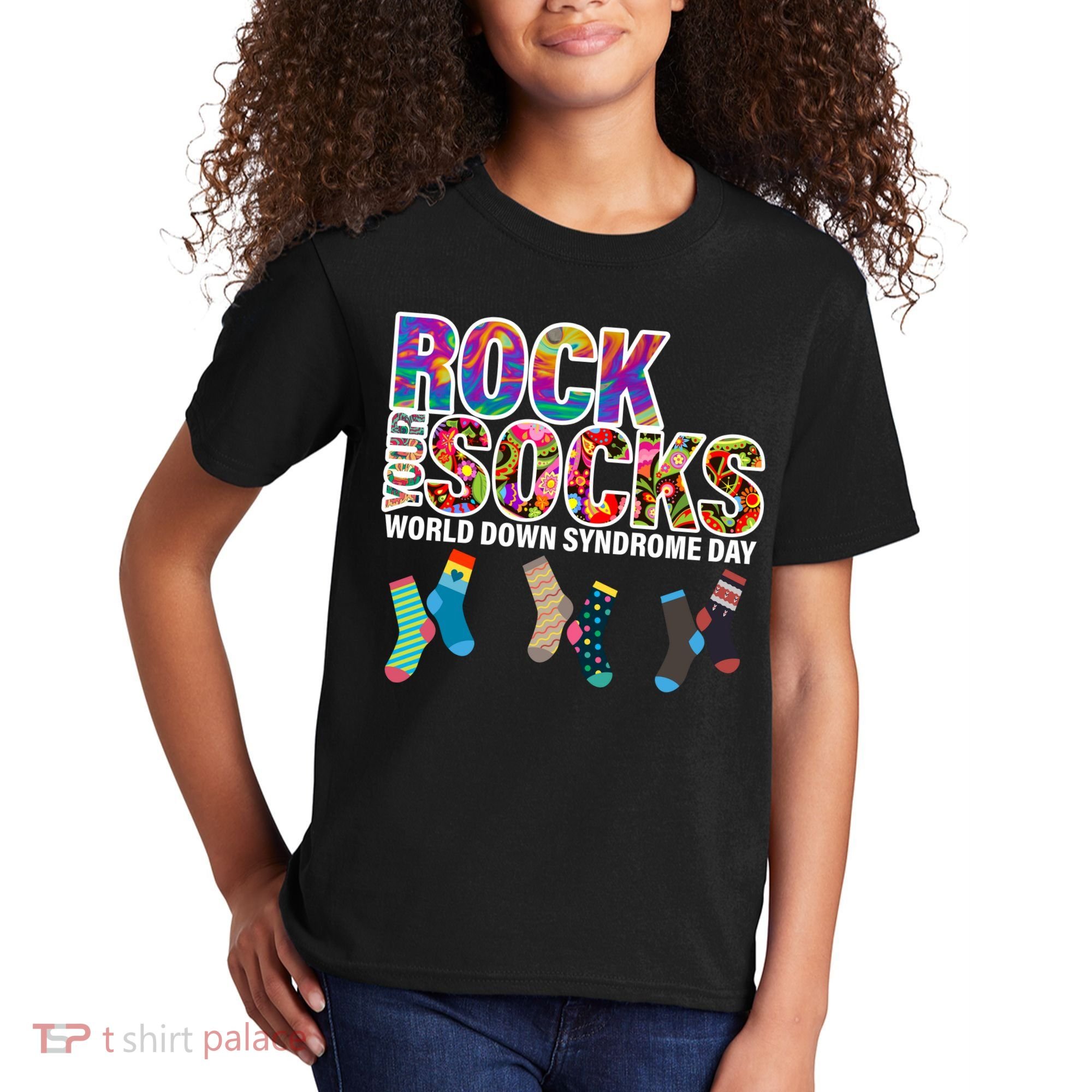 Rock Your Socks World Down Syndrome Day Kids T-Shirt