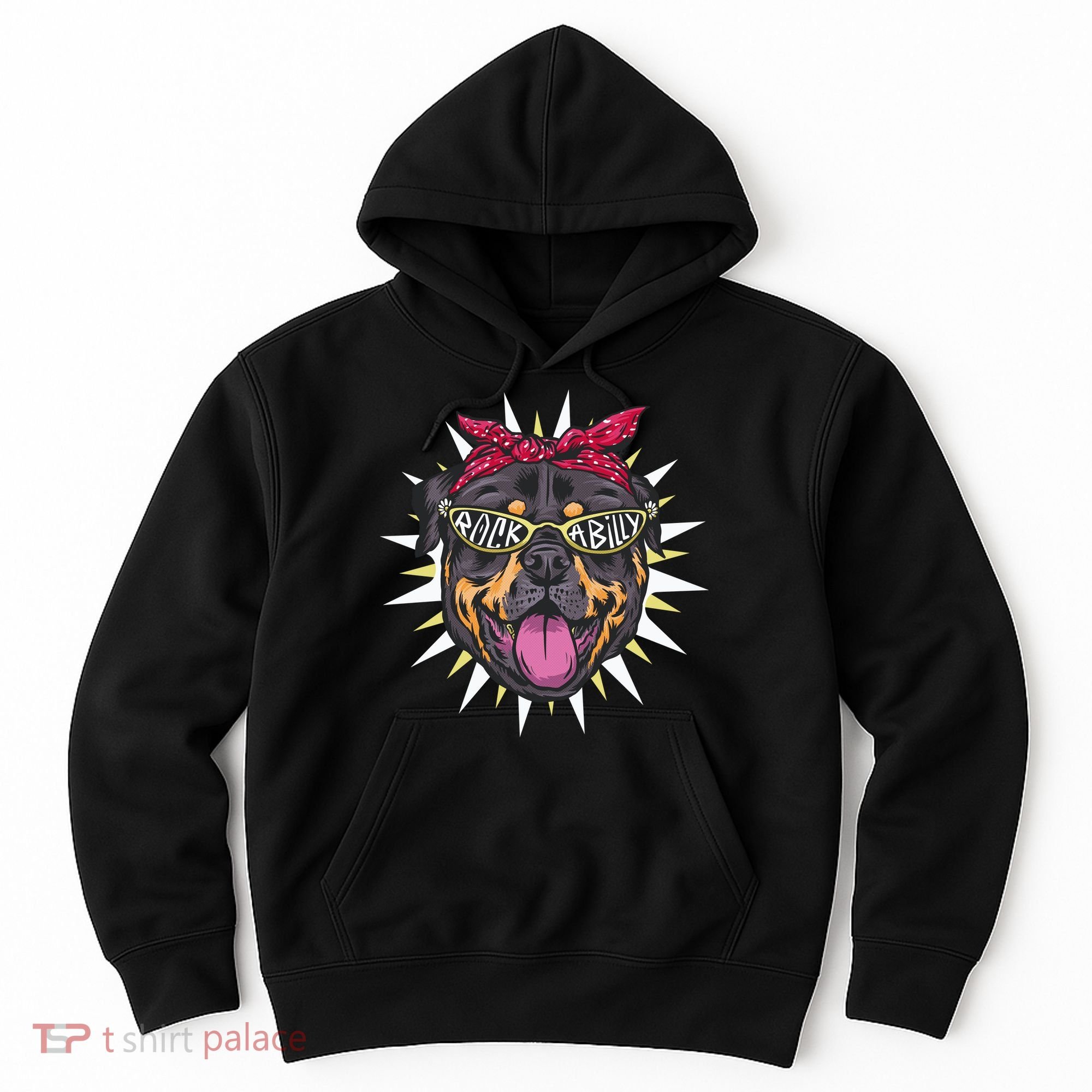 Rockabilly Rottweiler Dog Hoodie