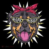 Rockabilly Rottweiler Dog Women's Hoodie thumb 2