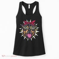 Rockabilly Rottweiler Dog Women's Tank Top thumb 0
