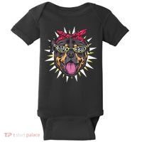 Rockabilly Rottweiler Dog Baby Bodysuit thumb 0