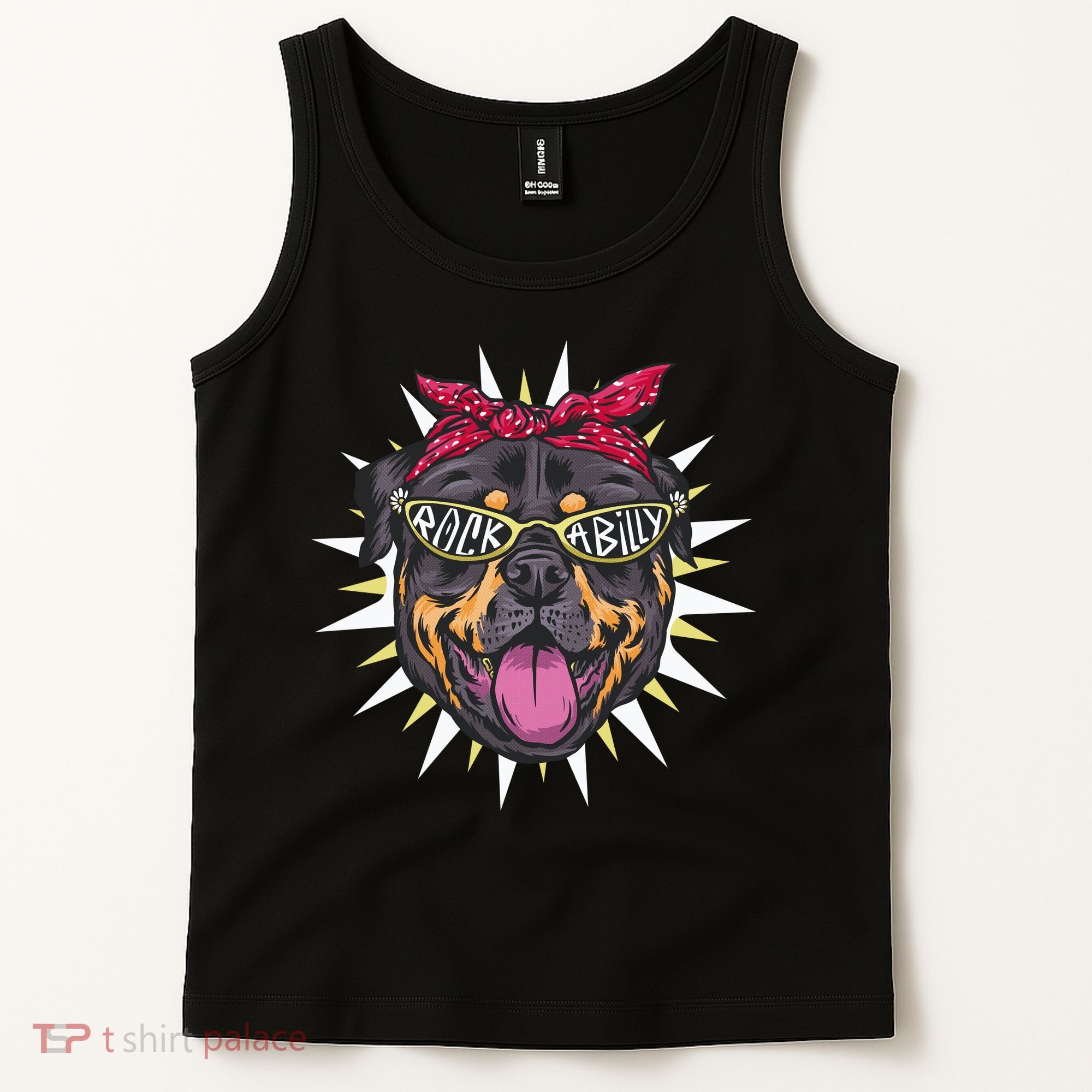 Rockabilly Rottweiler Dog Tank Top
