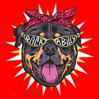 Rockabilly Rottweiler Dog Santa Hat thumb 1