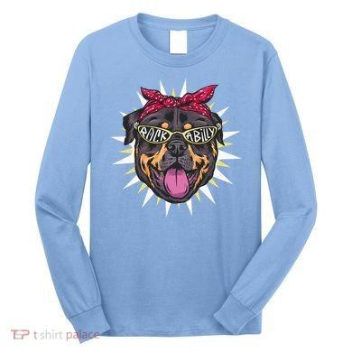 Rockabilly Rottweiler Dog Long Sleeve Shirt