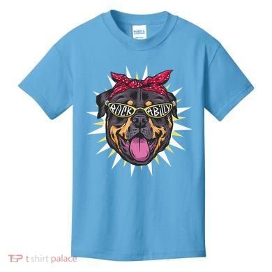 Rockabilly Rottweiler Dog Kids T-Shirt