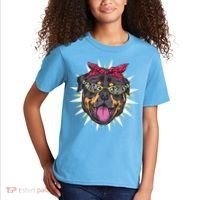 Rockabilly Rottweiler Dog Kids T-Shirt thumb 2