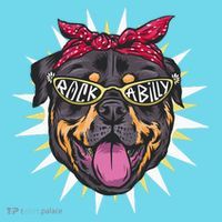 Rockabilly Rottweiler Dog Kids T-Shirt thumb 4