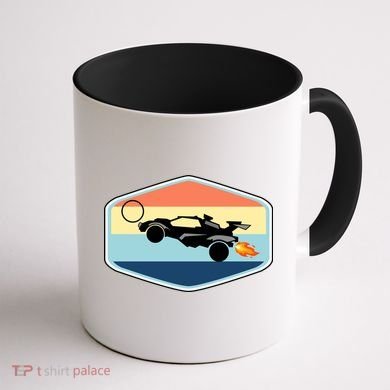Rocket Socceer Car Badge Coffee Mug back
