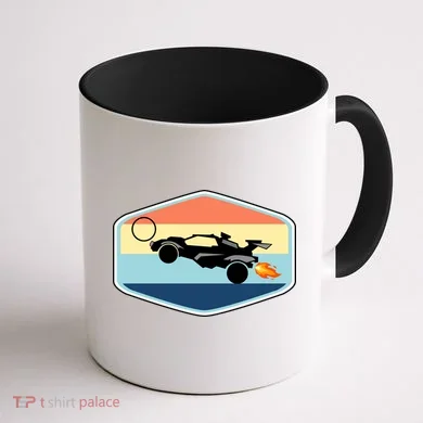 Rocket Socceer Car Badge Coffee Mug back
