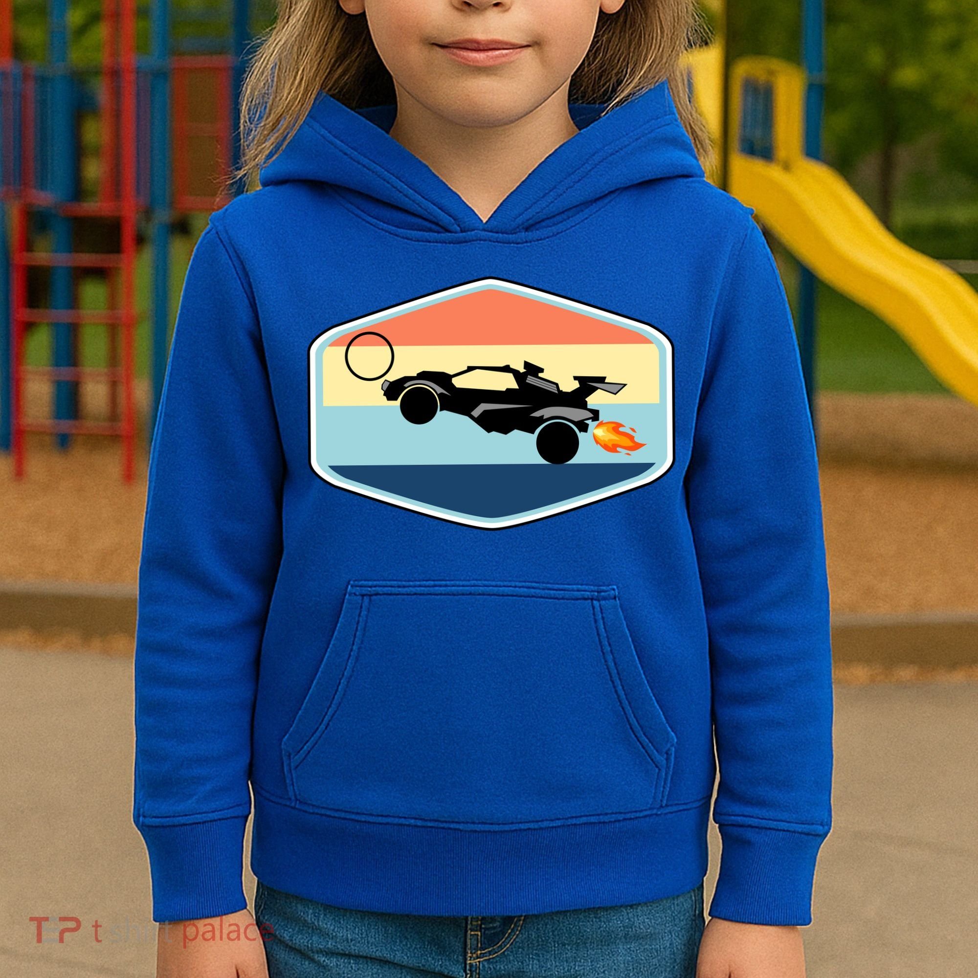 Rocket Socceer Car Badge Kids Hoodie