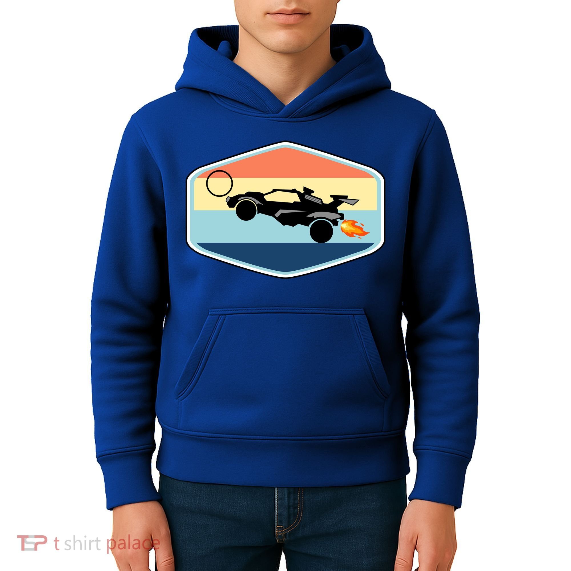 Rocket Socceer Car Badge Kids Hoodie