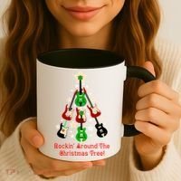 Rockin' Around the Christmas Tree Funny Guitar Coffee Mug thumb 3
