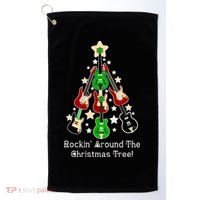 Rockin' Around the Christmas Tree Funny Guitar Golf Towel thumb 0