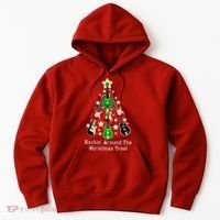 Rockin' Around the Christmas Tree Funny Guitar Hoodie thumb 0