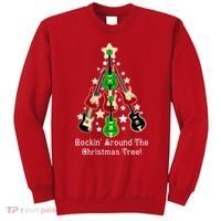 Rockin' Around the Christmas Tree Funny Guitar Sweatshirt thumb 0