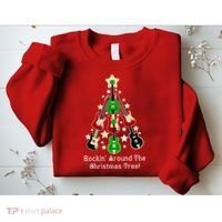 Rockin' Around the Christmas Tree Funny Guitar Sweatshirt thumb 2