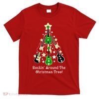 Rockin' Around the Christmas Tree Funny Guitar T-Shirt thumb 0
